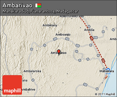 Shaded Relief Map of Ambarivao