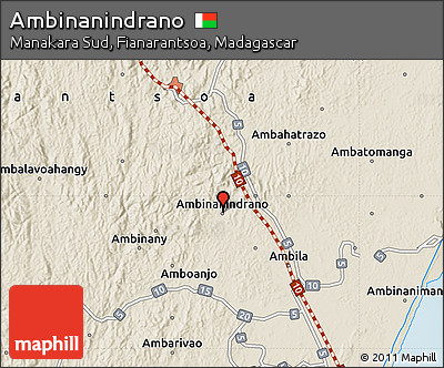 Shaded Relief Map of Ambinanindrano