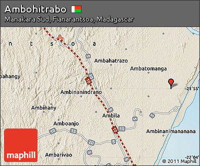 Shaded Relief Map of Ambohitrabo