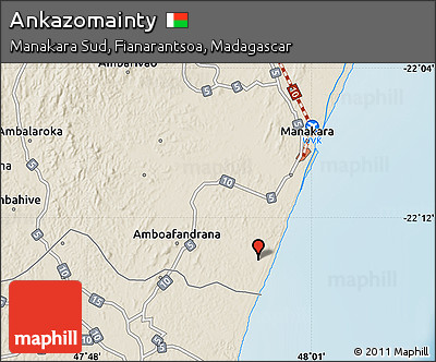 Shaded Relief Map of Ankazomainty