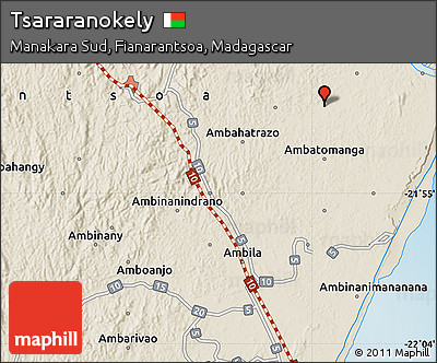 Shaded Relief Map of Tsararanokely
