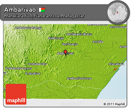 Physical Panoramic Map of Ambarivao