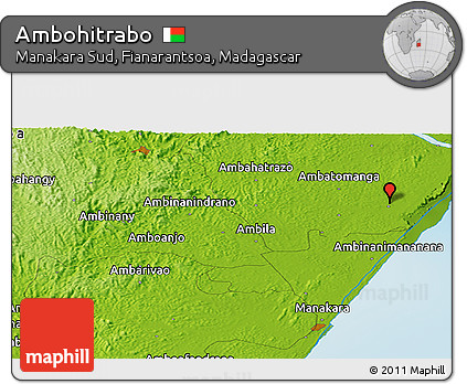 Physical Panoramic Map of Ambohitrabo