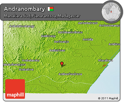 Physical Panoramic Map of Andranombary