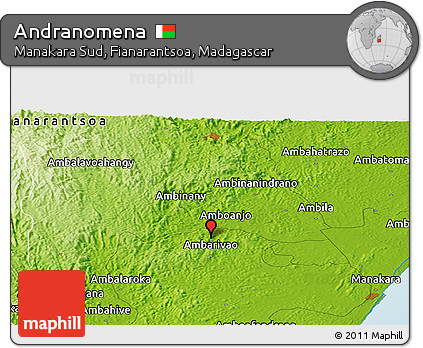 Physical Panoramic Map of Andranomena