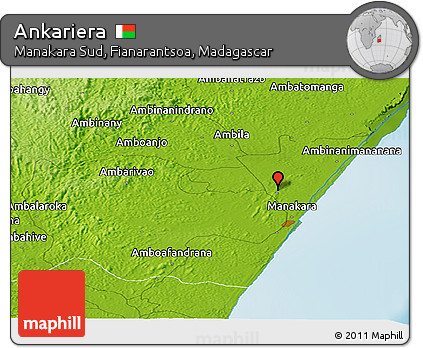 Physical Panoramic Map of Ankariera