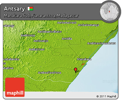 Physical Panoramic Map of Antsary