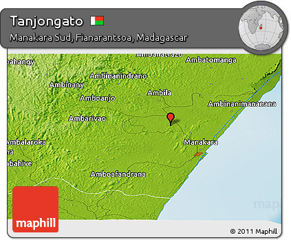 Physical Panoramic Map of Tanjongato