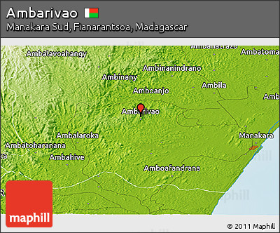 Physical Panoramic Map of Ambarivao