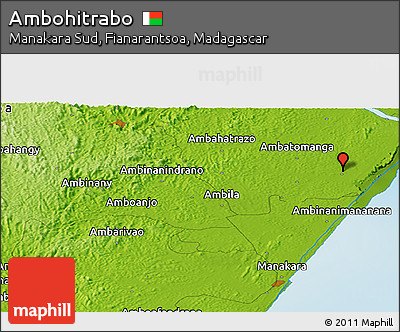 Physical Panoramic Map of Ambohitrabo