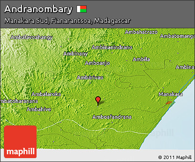Physical Panoramic Map of Andranombary