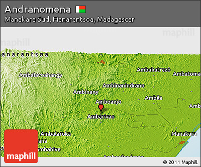 Physical Panoramic Map of Andranomena
