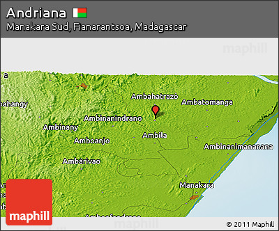 Physical Panoramic Map of Andriana