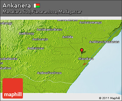 Physical Panoramic Map of Ankariera
