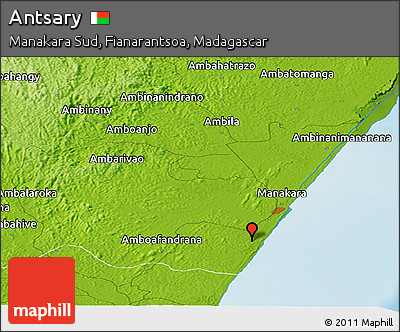 Physical Panoramic Map of Antsary