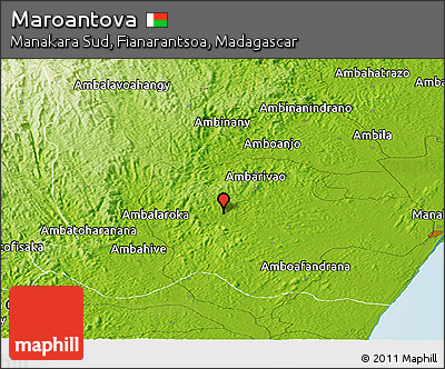 Physical Panoramic Map of Maroantova