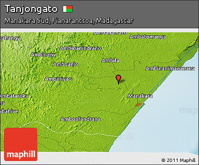 Physical Panoramic Map of Tanjongato