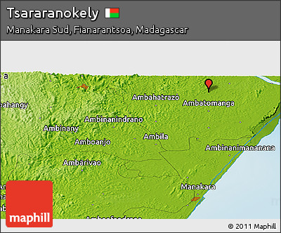 Physical Panoramic Map of Tsararanokely
