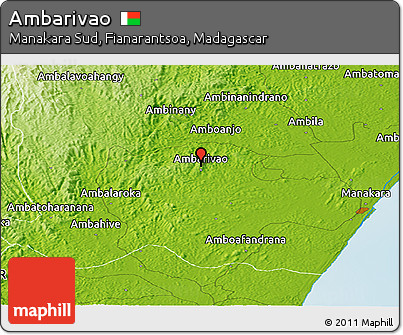 Physical Panoramic Map of Ambarivao
