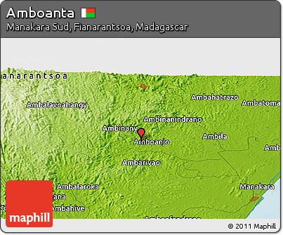 Physical Panoramic Map of Amboanta