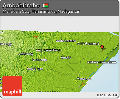 Physical Panoramic Map of Ambohitrabo