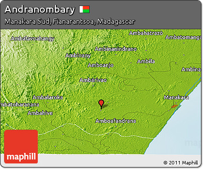 Physical Panoramic Map of Andranombary