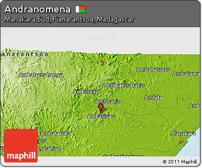 Physical Panoramic Map of Andranomena