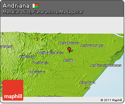 Physical Panoramic Map of Andriana