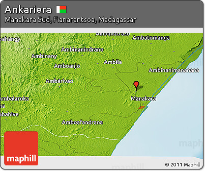 Physical Panoramic Map of Ankariera