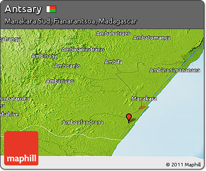 Physical Panoramic Map of Antsary