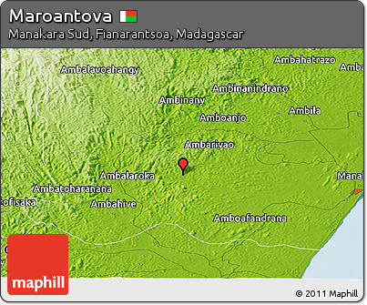Physical Panoramic Map of Maroantova