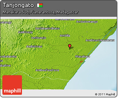 Physical Panoramic Map of Tanjongato