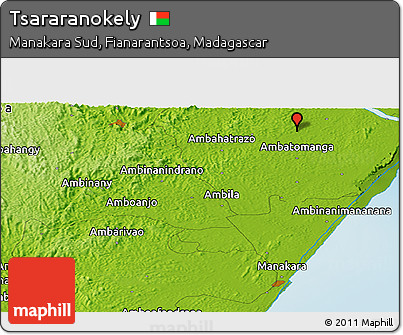 Physical Panoramic Map of Tsararanokely