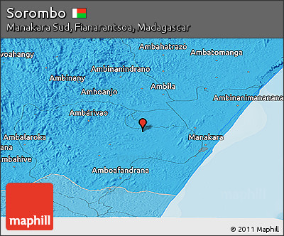 Political Panoramic Map of Sorombo