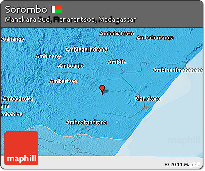 Political Panoramic Map of Sorombo