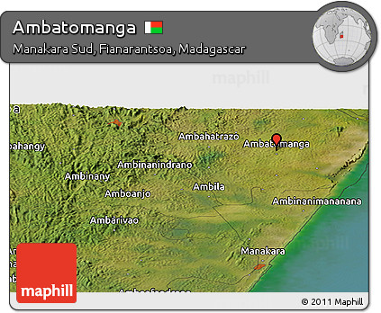 Satellite Panoramic Map of Ambatomanga