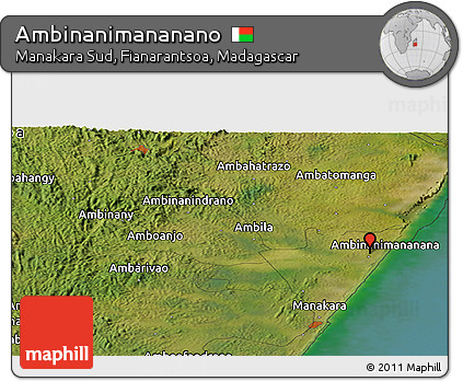 Satellite Panoramic Map of Ambinanimananano