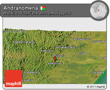 Satellite Panoramic Map of Andranomena