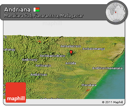 Satellite Panoramic Map of Andriana