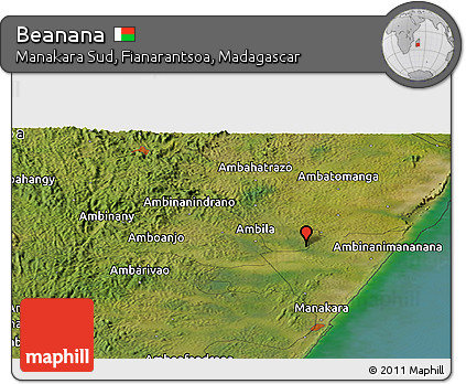 Satellite Panoramic Map of Beanana