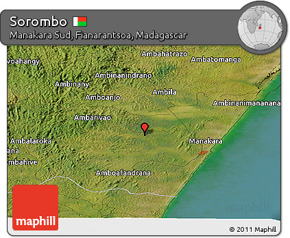 Satellite Panoramic Map of Sorombo