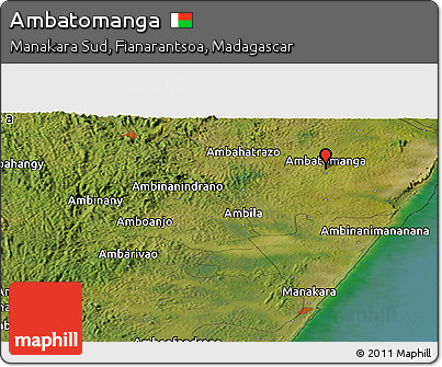 Satellite Panoramic Map of Ambatomanga