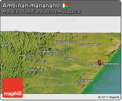 Satellite Panoramic Map of Ambinanimananano