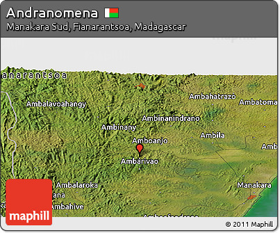 Satellite Panoramic Map of Andranomena