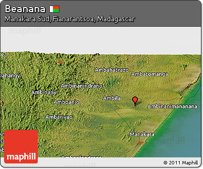 Satellite Panoramic Map of Beanana