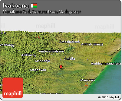 Satellite Panoramic Map of Ivakoana