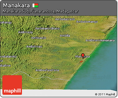 Satellite Panoramic Map of Manakara