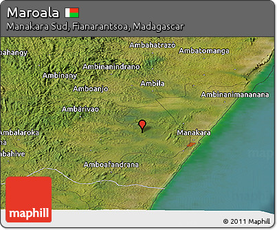 Satellite Panoramic Map of Maroala