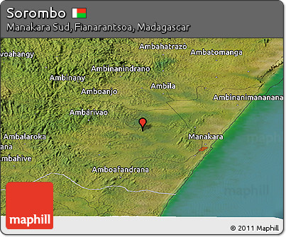 Satellite Panoramic Map of Sorombo