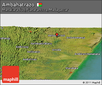 Satellite Panoramic Map of Ambahatrazo